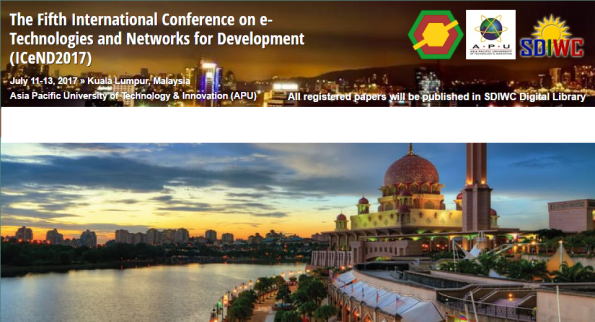  Fifth International Conference on e-Technologies and Networks for Development 